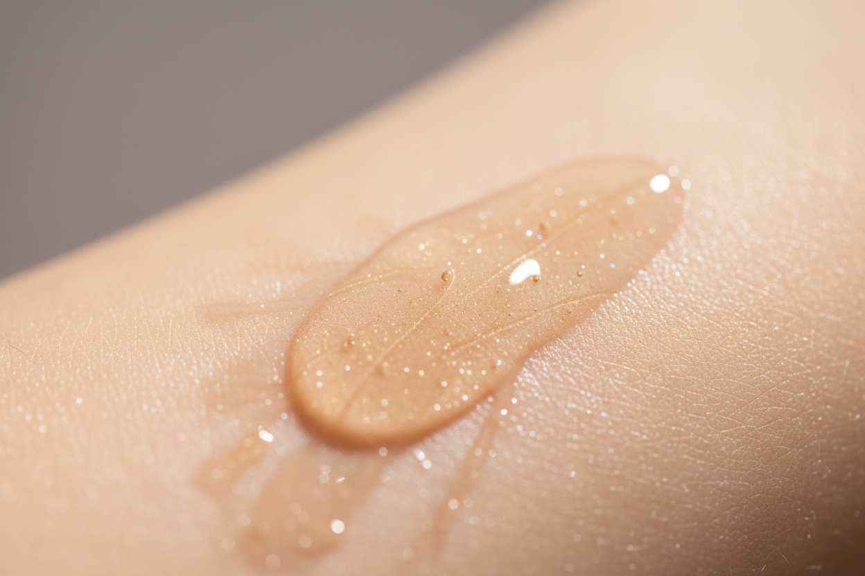 skincare serum absorbing into skin for hydration and anti aging benefits