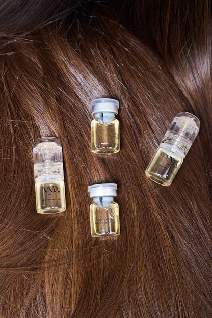 transformation showing fuller hair and reduced shedding over time